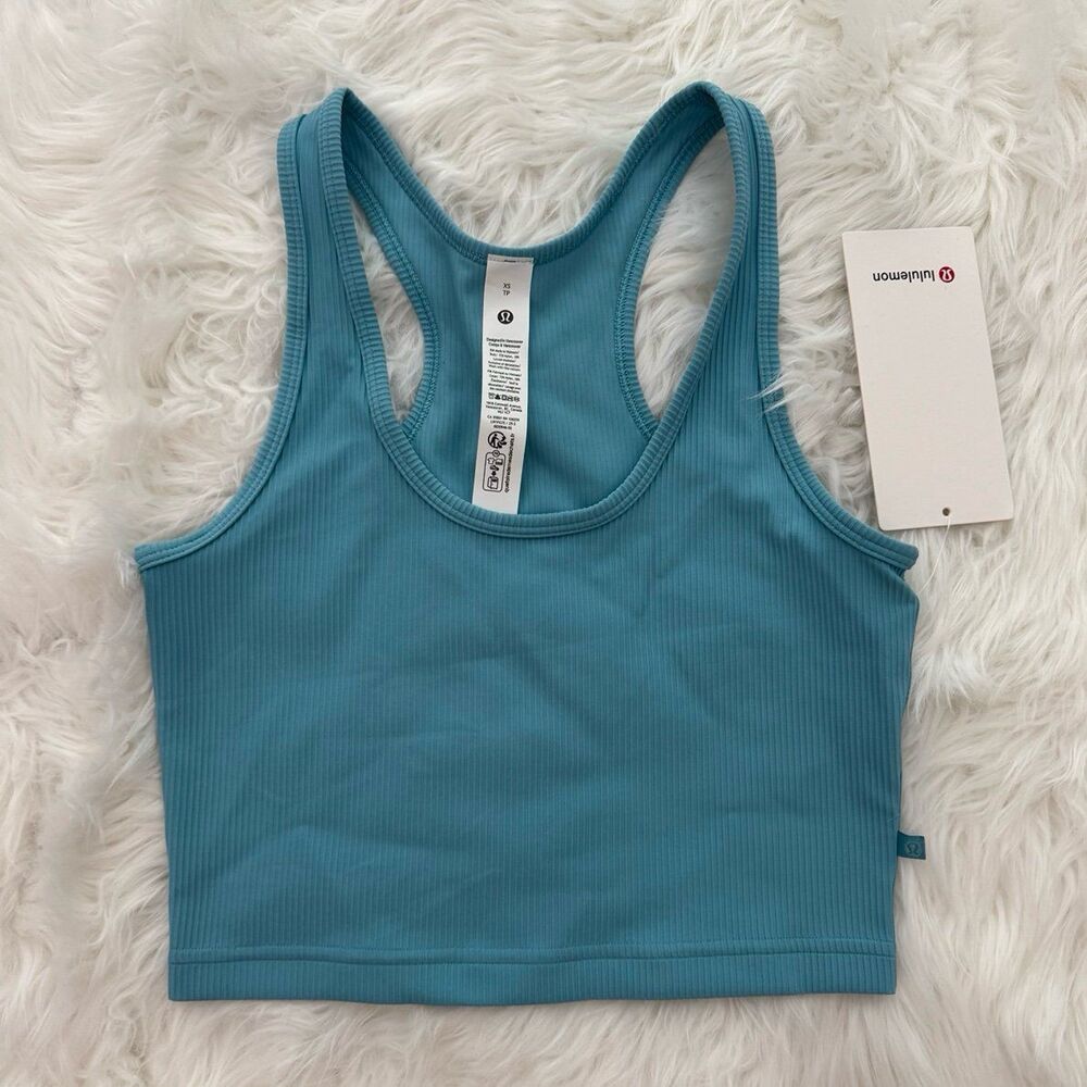 Lululemon Power Pivot Training Tank Top Washed Blue Size XS